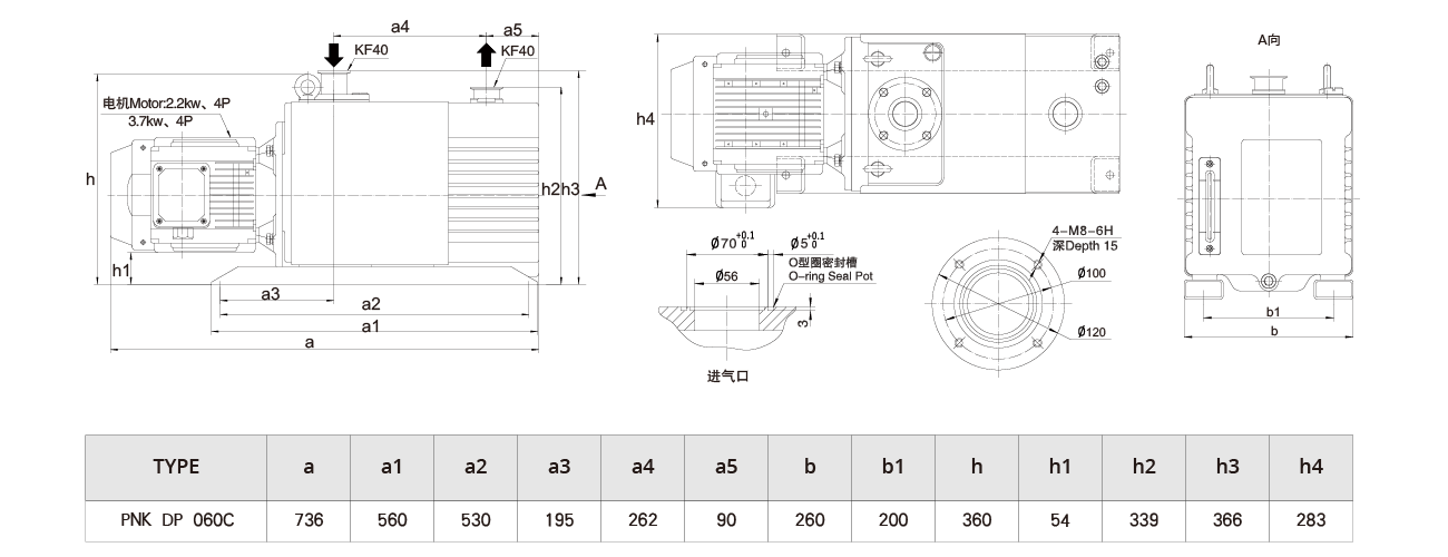 PNK DP 060C雙級旋片真空泵 PNK DP 060C雙級旋片真空泵