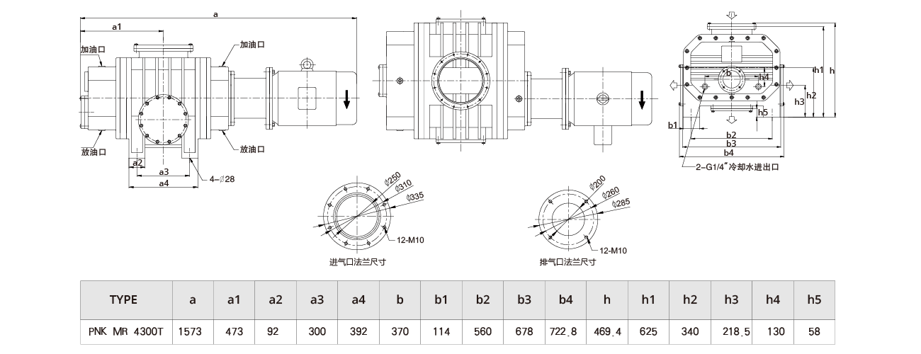 PNK MR 4300T羅茨真空泵 PNK MR 4300T羅茨真空泵