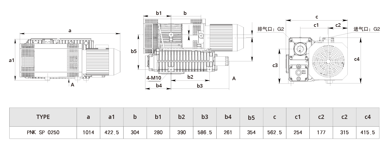 PNK SP 0250單級旋片真空泵 PNK SP 0250單級旋片真空泵