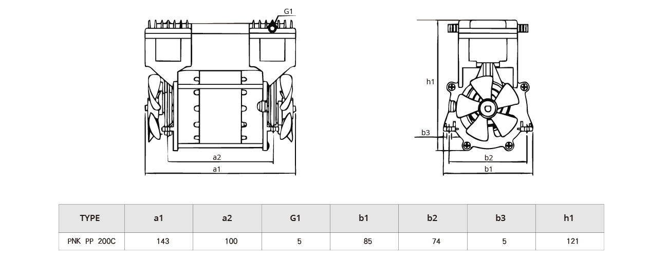 PNK PP 200C無油壓縮機(jī) PNK PP 200C無油壓縮機(jī)