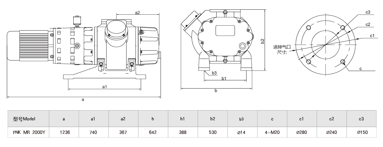 PNK MR 2000Y羅茨真空泵 PNK MR 2000Y羅茨真空泵